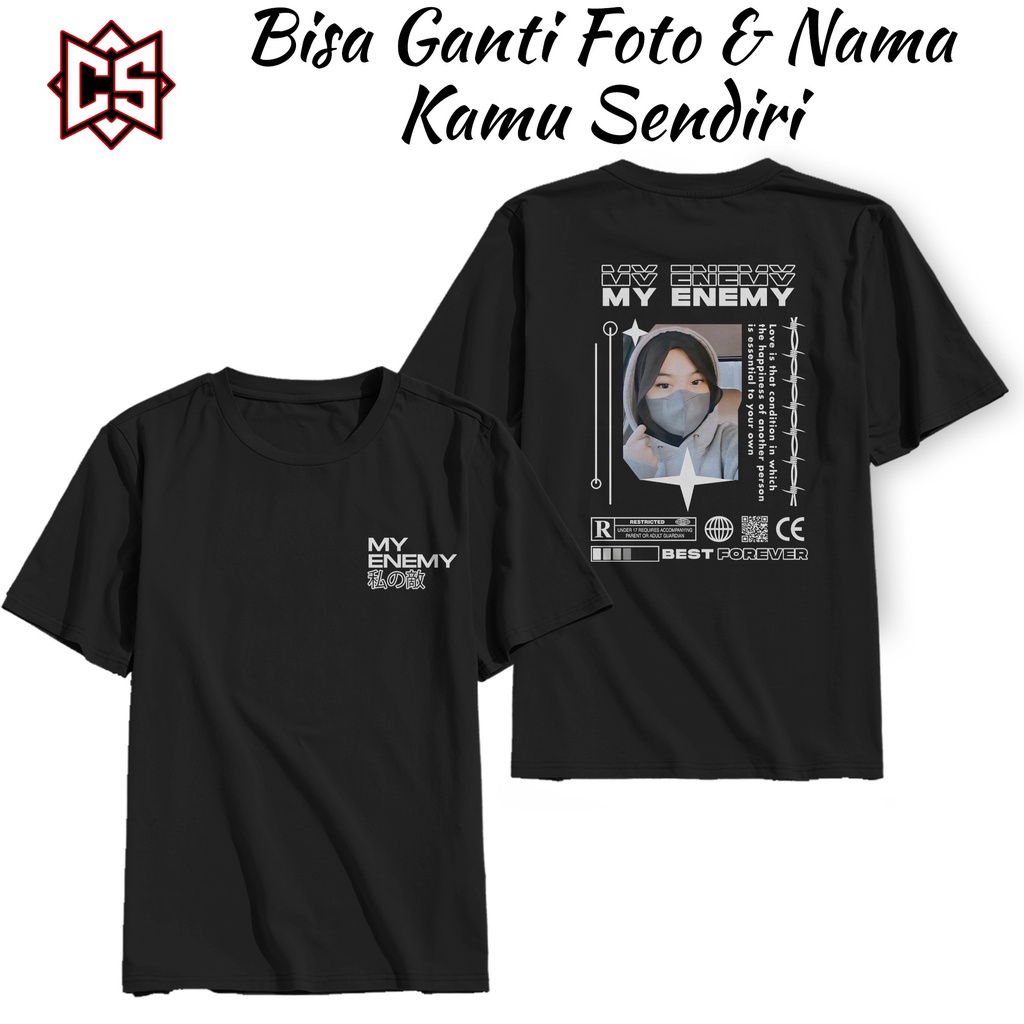 Jual Sehari Jadi Kaos Tshirt Sablon Custom Aesthetic Bucin Satuan