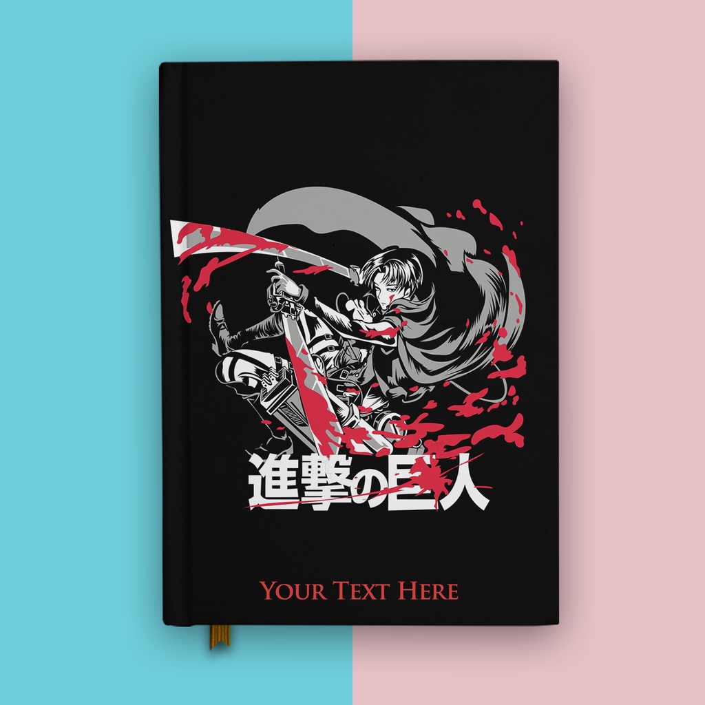 Jual Notebook Anime Attack On Titan Levi Ackerman 5 Buku Tulis Diary ...