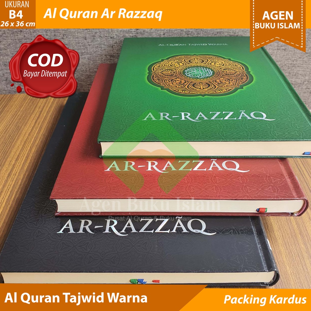 Jual Mushaf Al Quran Tajwid Warna Ar Razzaq B4 - Al Quran Jumbo - Al ...