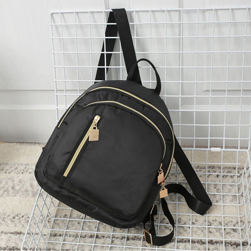 Jual PROMO Tas Ransel Backpack Hitam Kecil Kain Nylon Cewek Korea ...