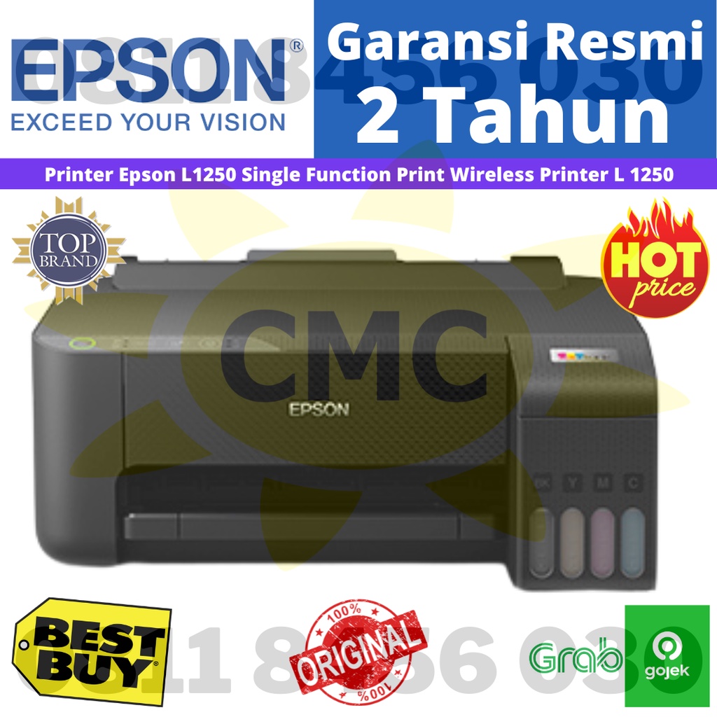 Jual Epson Ecotank L1250 A4 Wifi Ink Tank Printer Single Function Print Shopee Indonesia 3703