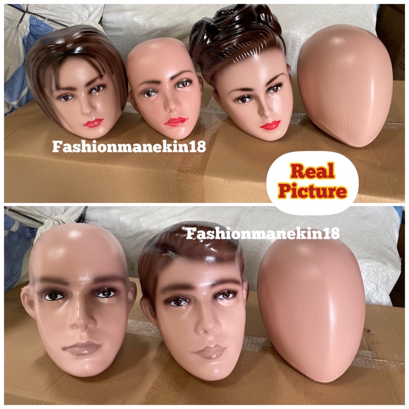 Jual MANEKIN KEPALA WANITA DAN PRIA DEWASA PATUNG KEPALA FULLBODY