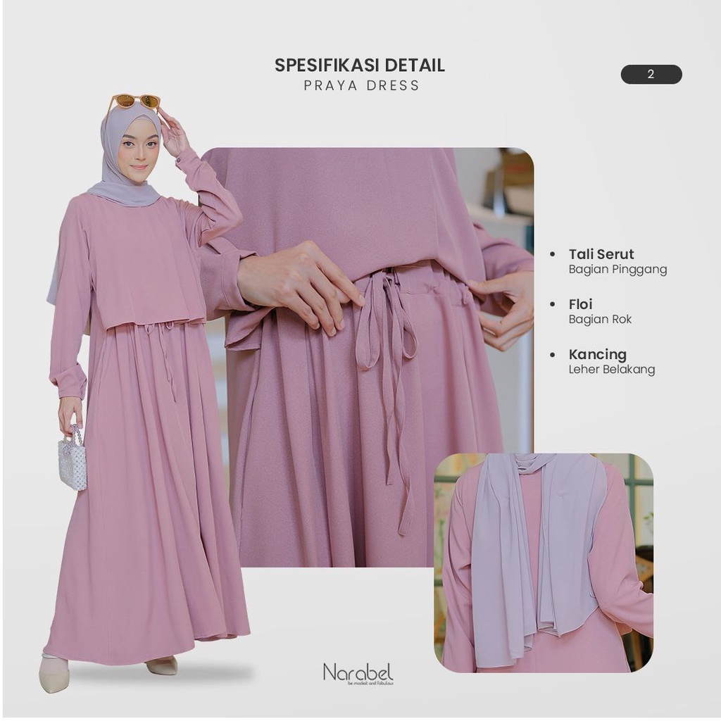 Jual 𝗣𝗿𝗮𝘆𝗮 𝗗𝗿𝗲𝘀𝘀 𝗯𝘆 𝗡𝗮𝗿𝗮𝗯𝗲𝗹 - Gamis Polos Model Korea Mirip Apron Busui ...