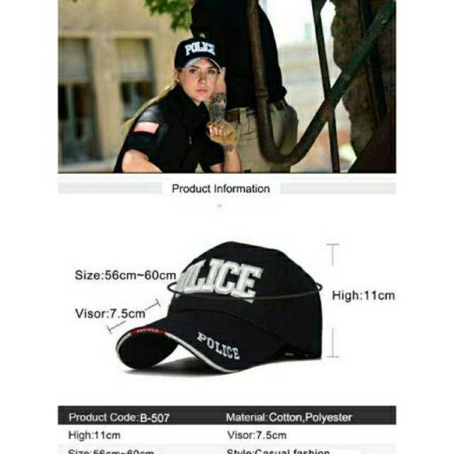 Jual TOPI POLICE LIMITED EDITION ORI HAN-WILD | Shopee Indonesia