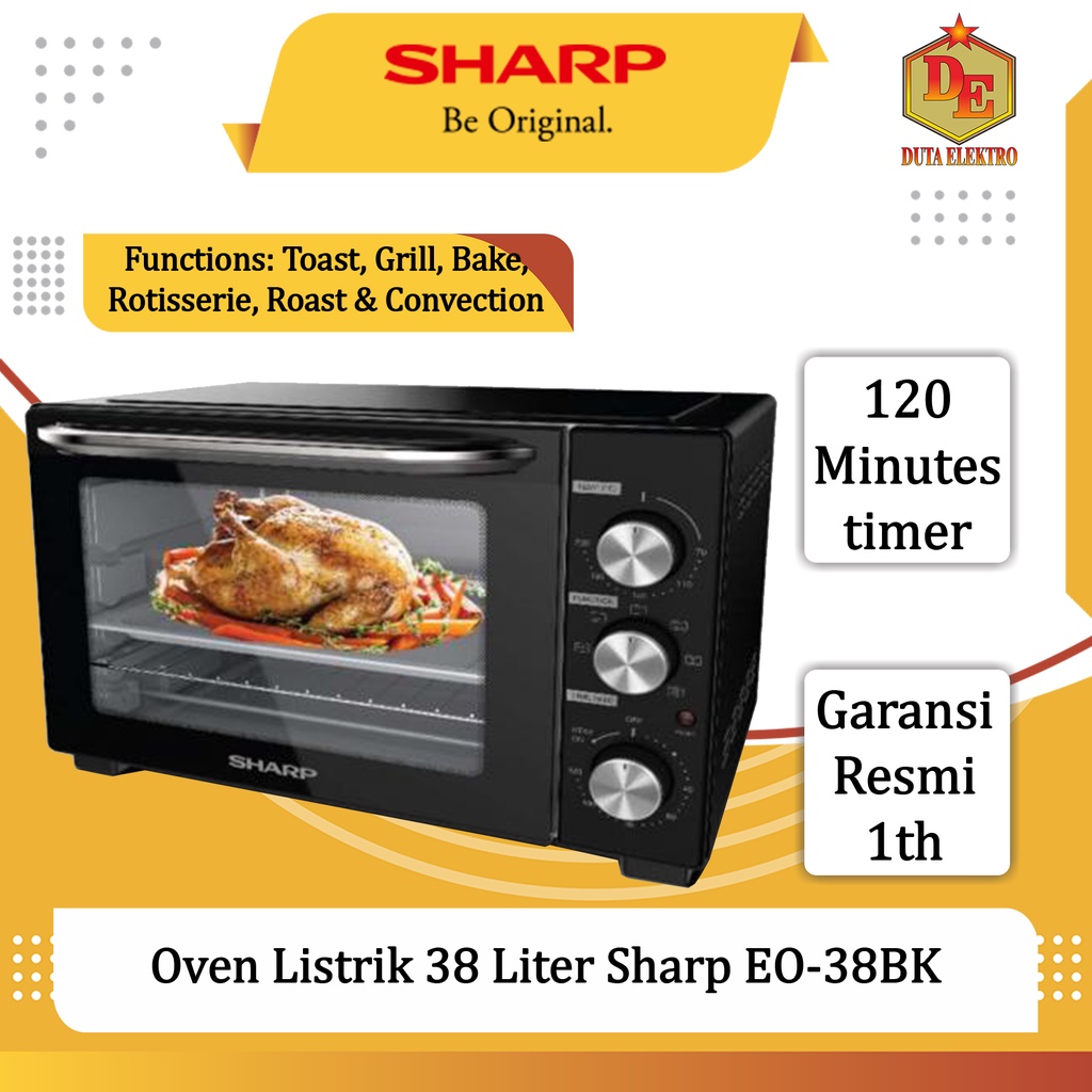 Jual Oven Listrik 38 Liter Sharp EO 38 BK Shopee Indonesia
