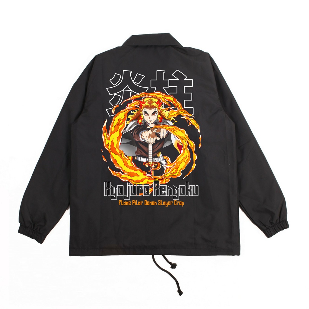 Jual Jaket Coach Anime Demon Slayer Kimetsu No Yaiba Hashira Kyojuro ...