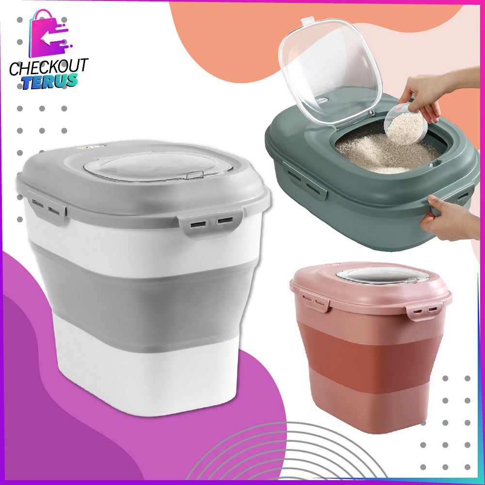 Jual CT C259 Tempat Penyimpanan Beras 25KG Dispenser Beras Gratis