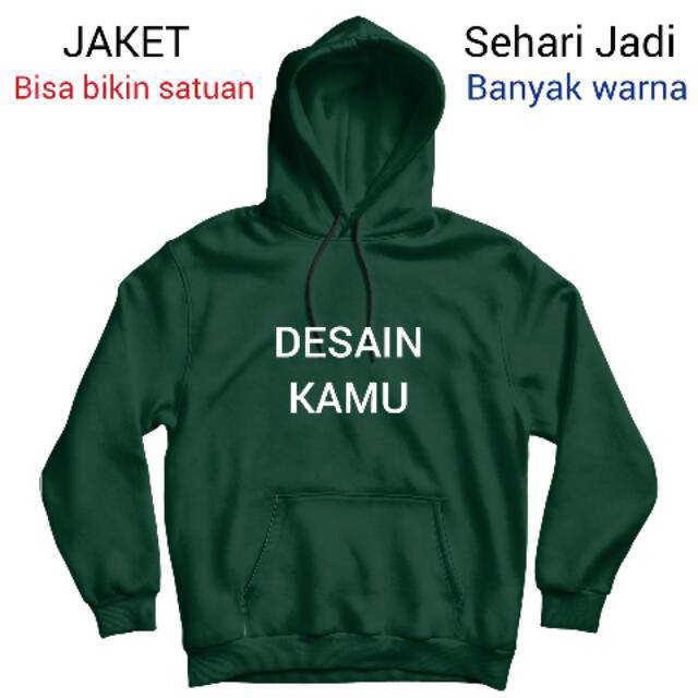 Jual Jaket custom desain sendiri bisa satuan banyak warna sweater