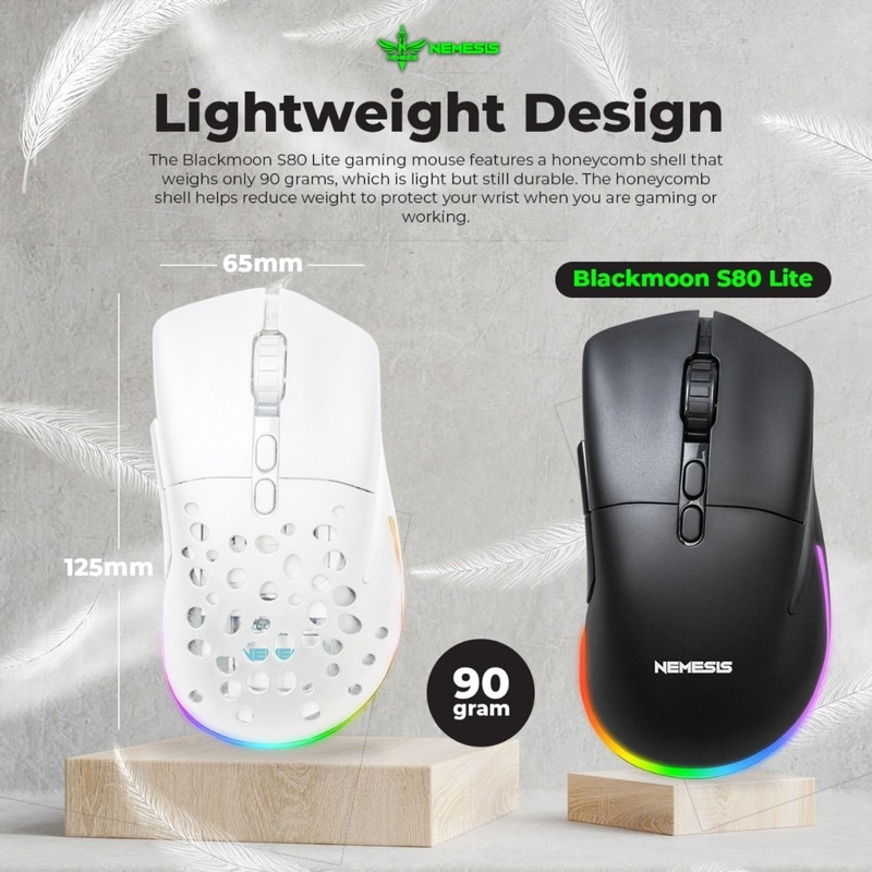 Jual Mouse Wireless Gaming NYK Nemesis S80 Lite Blackmoon with Dual ...