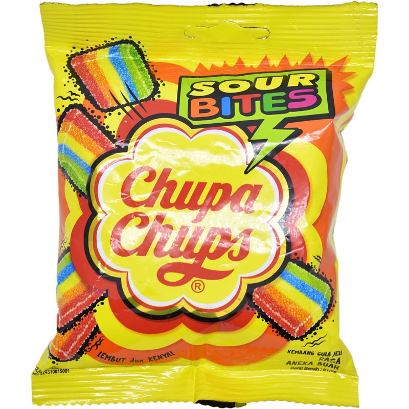 Jual Chupa Chups Sour Bites Permen Jeli Mixed Fruit 61.6 g Shopee