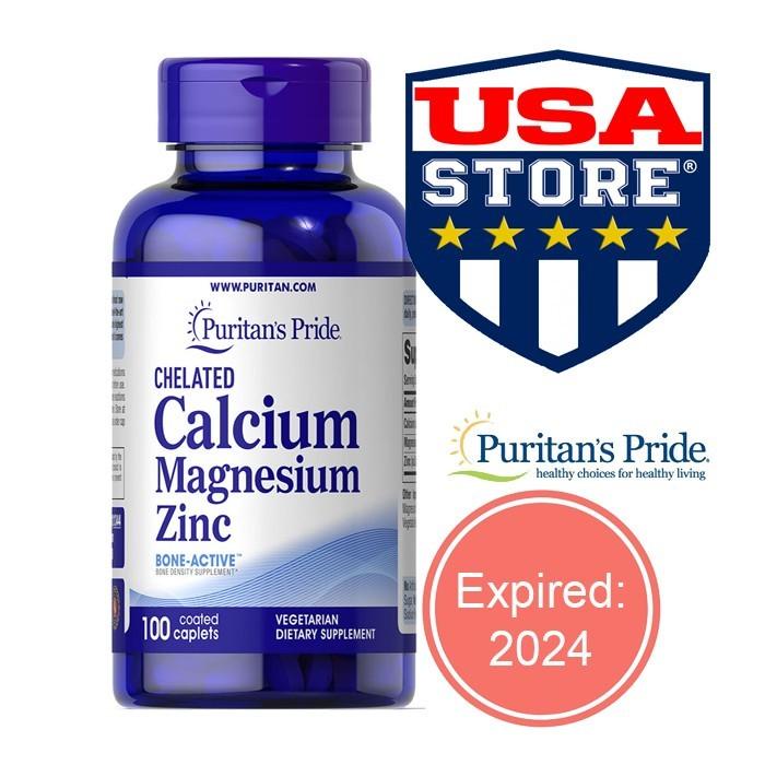 Jual Puritan Chelated Calcium Magnesium Zinc 100 Caps Puritan'S Pride