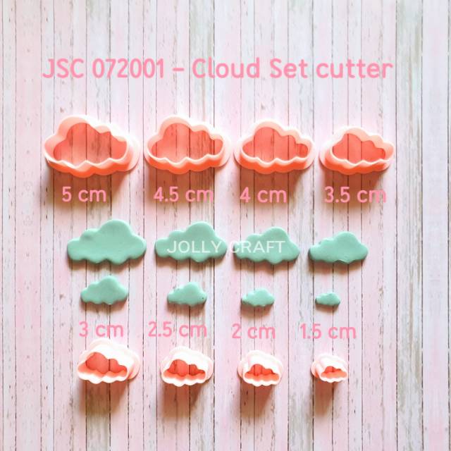Jual Cookie cutter CLOUD cutter size 1.5, 2, 2.5, 3, 3.5, 4, 4.5, 5, 6 ...