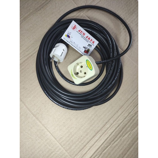 Jual stop kontak rakitan kabel 20 meter+terminal 12345 lubang+steker ...