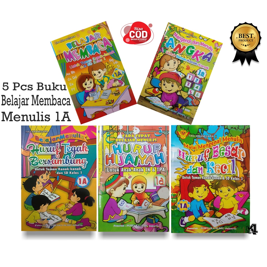 Jual Paket 5 Pcs Buku Belajar Membaca 1a Dan 1b Untuk Anak Paud Tk Dan