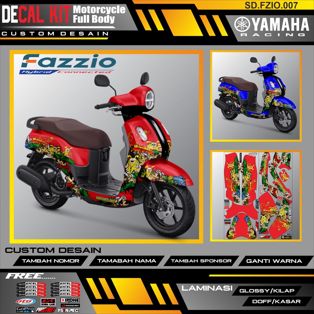 Jual Decal Fazzio Dekal Stiker Striping Fullbody Fullblock List