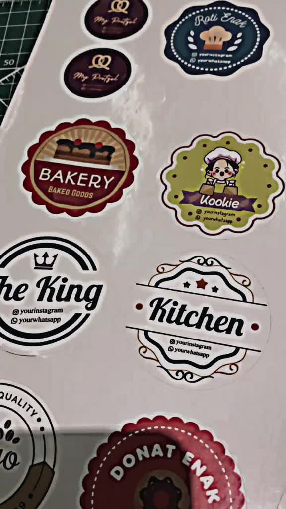 Jual Cetak Stiker Custom Logo Bulat Jualan Label Makanan Olshop Chromo ...