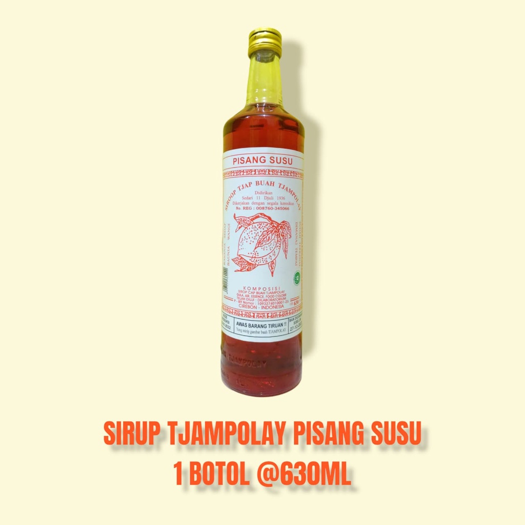 Jual Sirup Tjampolay Pisang Susu Sirup Asli 620ml Shopee Indonesia 9213