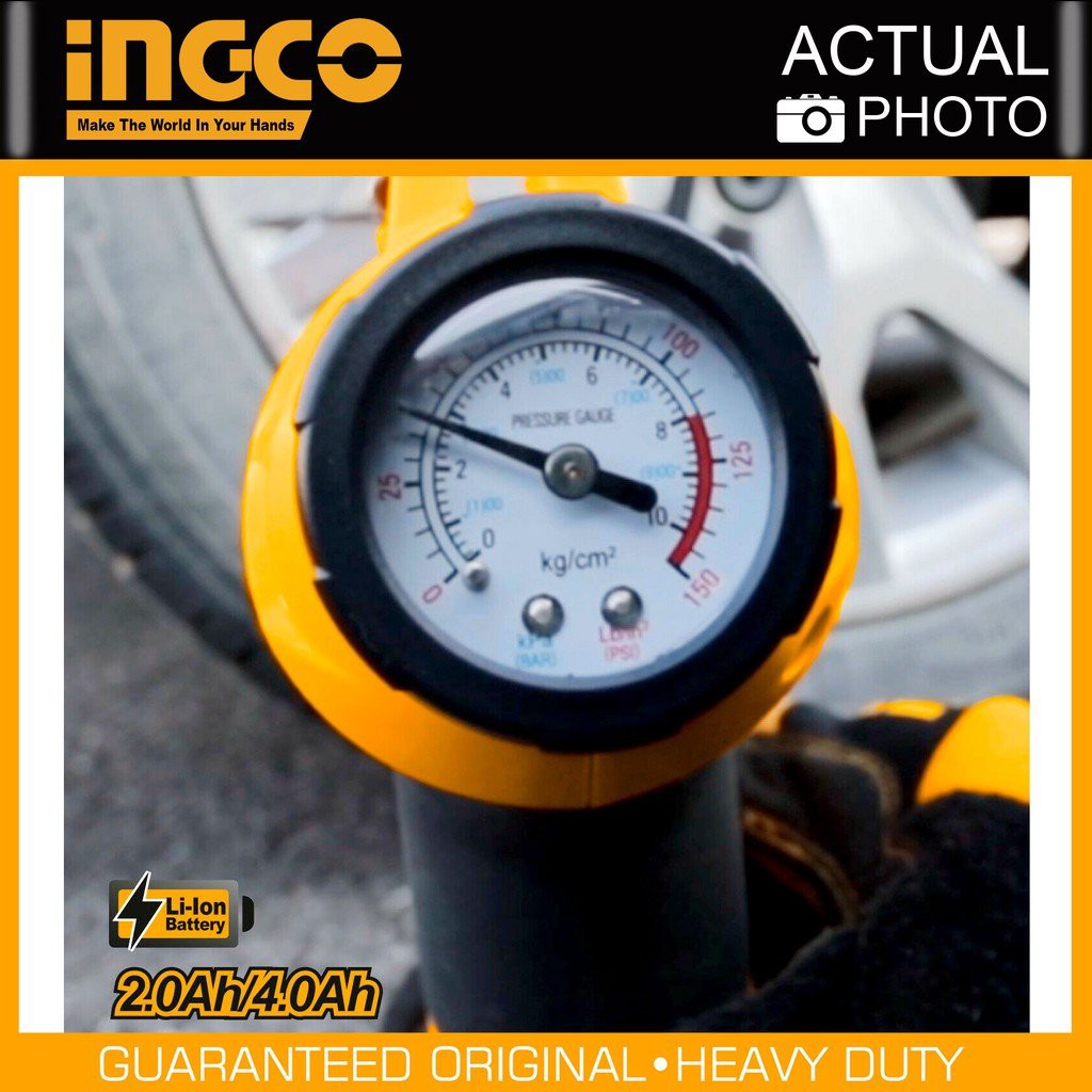 Jual (INGCO) - CACLI2018 CORDLESS KOMPRESOR ANGIN MINI POMPA BAN 150PSI ...