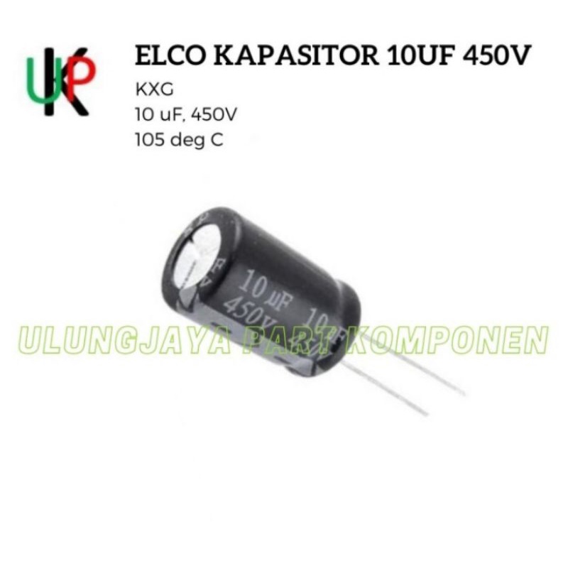 Jual elco 10uF 450v kapasitor 10 mikro farad 450 volt | Shopee Indonesia