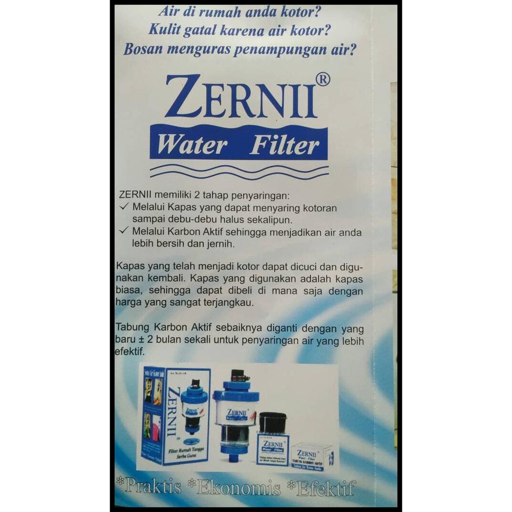 Jual EKSKLUSIF KARBON AKTIF FILTER AIR ZERNII Shopee Indonesia