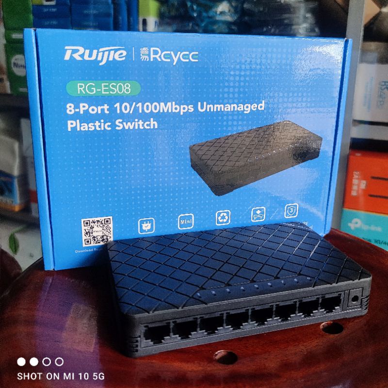 Jual Ruijie RG-ES08 8 Port Switch 100 Mbps Plastic Case 8 Pin Switch ...