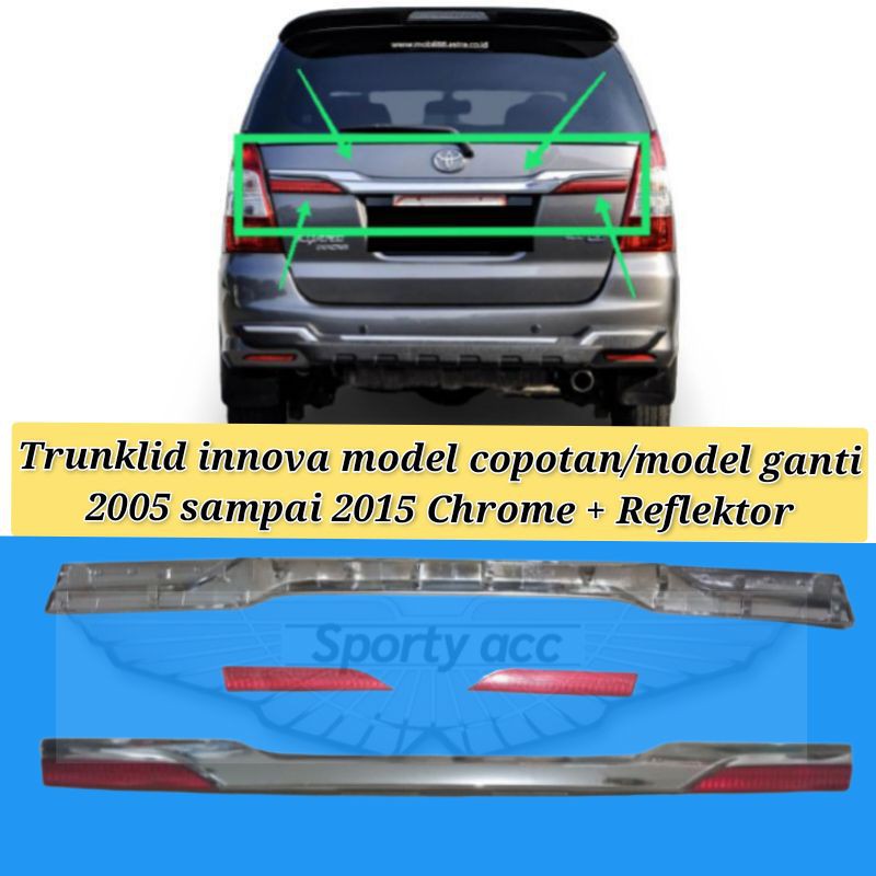 Jual Trunk lid innova chrome model ganti 2005 - 2015 | Shopee Indonesia