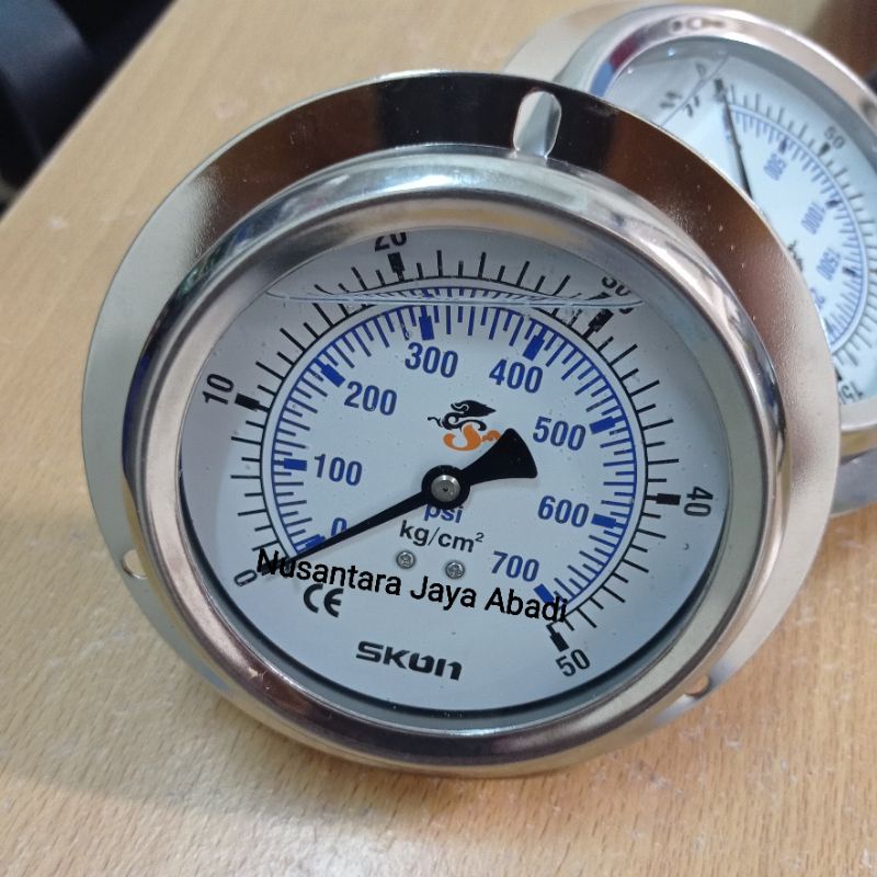 Jual Pressure Gauge Payung Skon Stainless 4 Inchi 50 Bar 700 Psi Lower Back Shopee Indonesia 2639