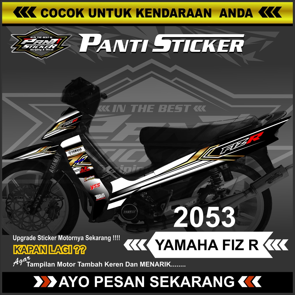 Jual Sticker Striping Semi Full FIZ R Desain Racing - Sticker Striping ...