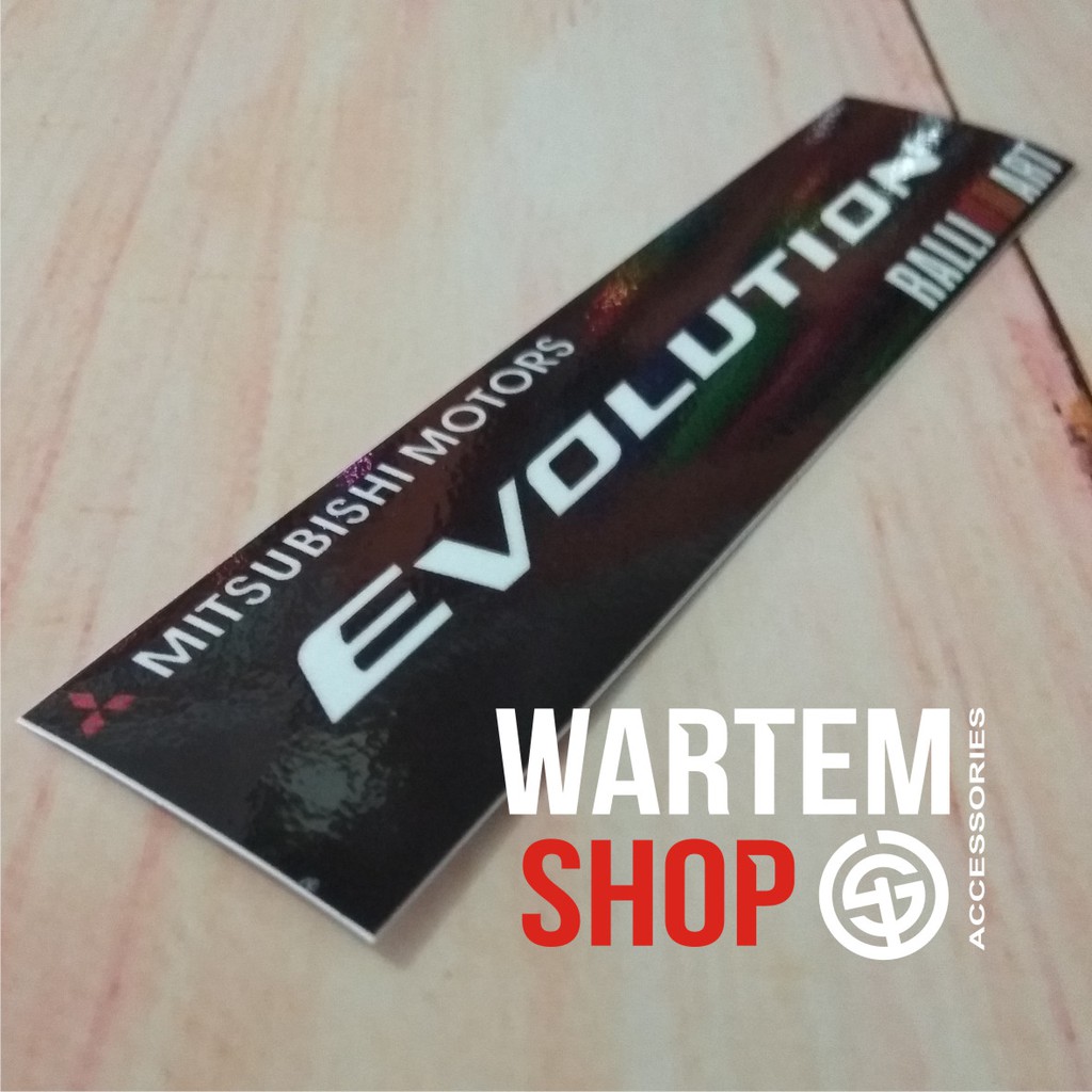 Jual STIKER TEMPEL LUAR LONG MITSUBISHI EVOLUTION BLACK | Shopee Indonesia