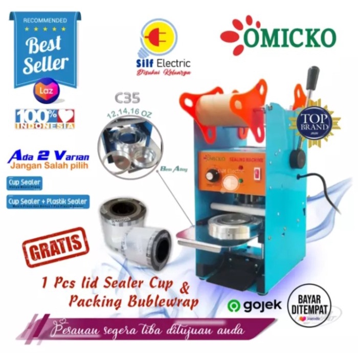 Jual Mesin Cup Sealer Omicko C Orignal Paket Plastik Sealer