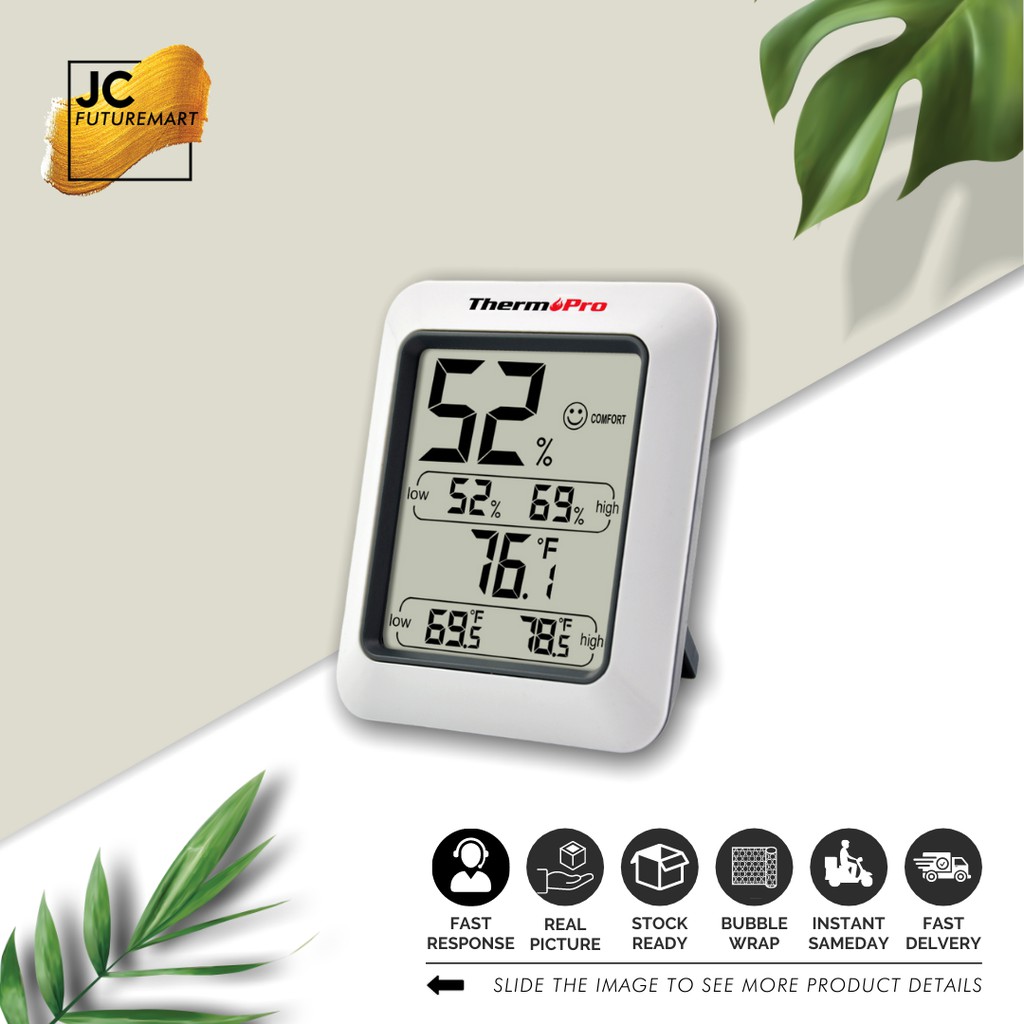 Jual THERMOPRO Thermometer Hygrometer Humidity Termometer Suhu Ruang 