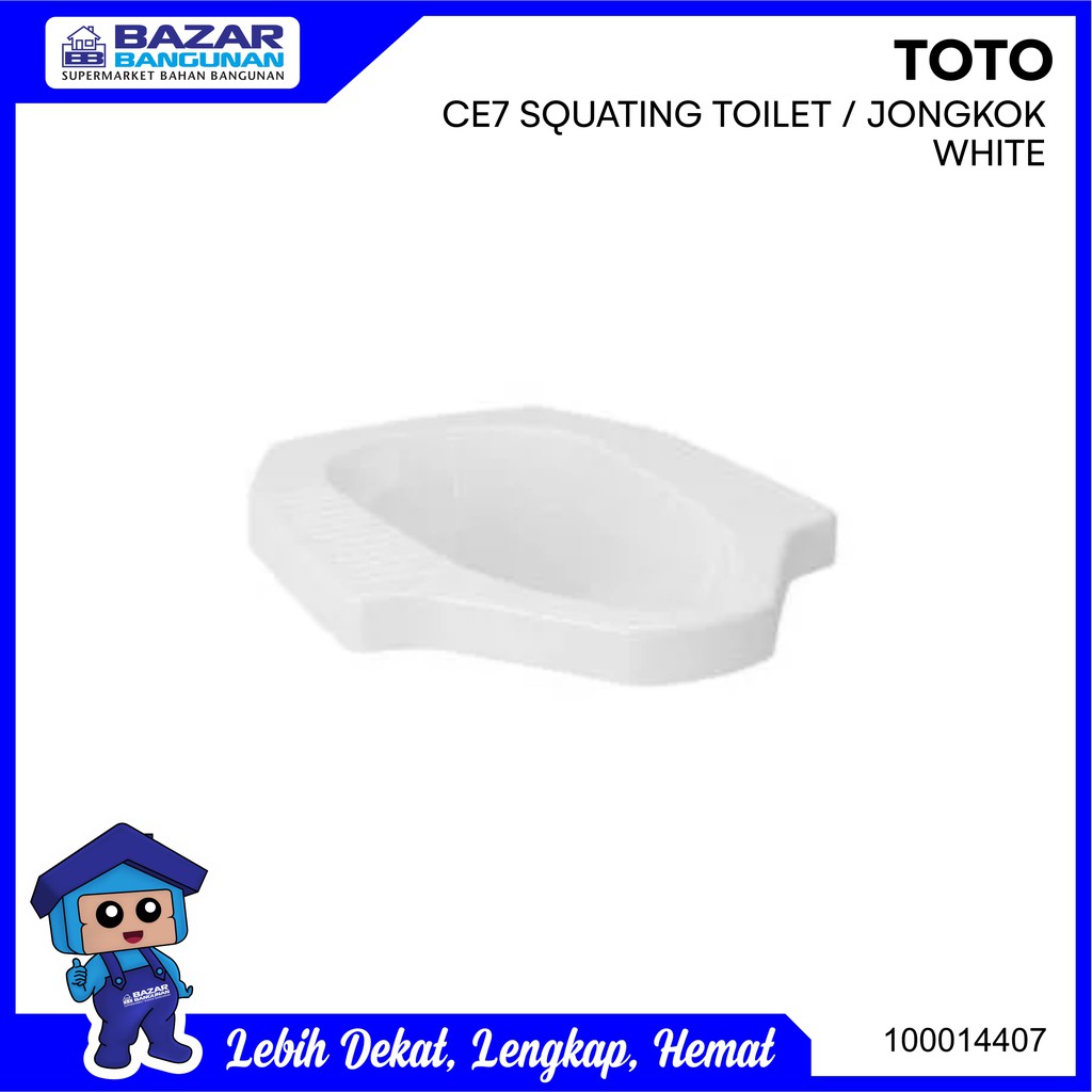 Jual Toto - Closet / Kloset Jongkok / Toilet Squat Ce 7 / Ce7 White ...