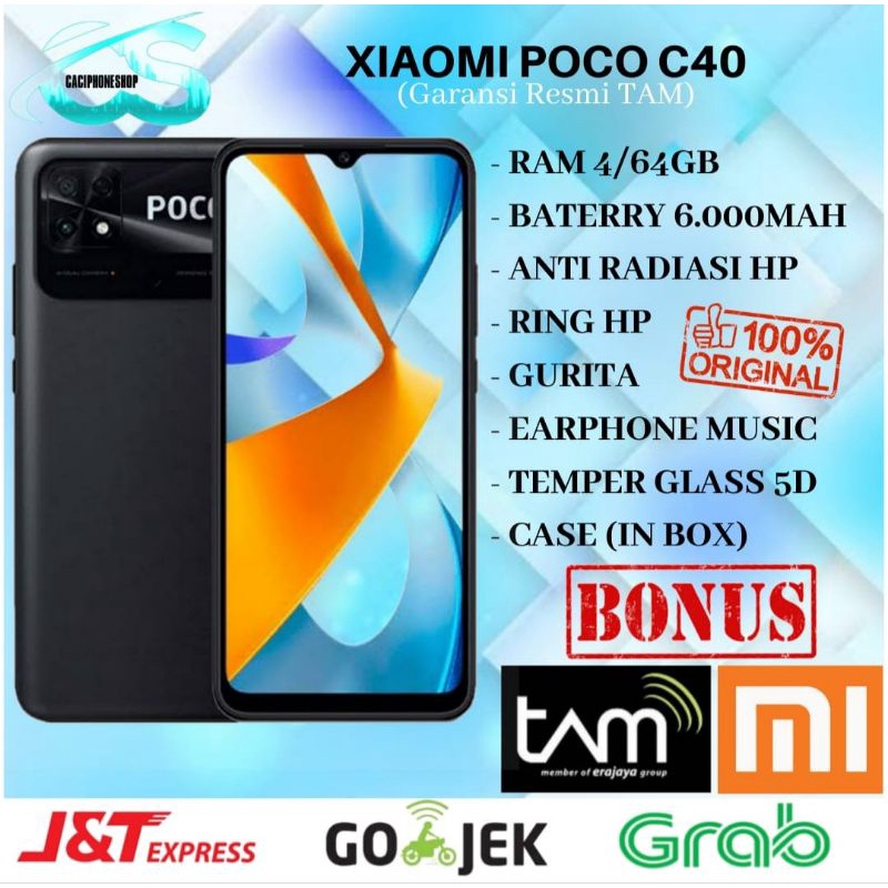 Jual POCO C40 Tam Ram 4GB Rom 64GB 3/32 & 4/64 Garansi Resmi Tam 15 ...
