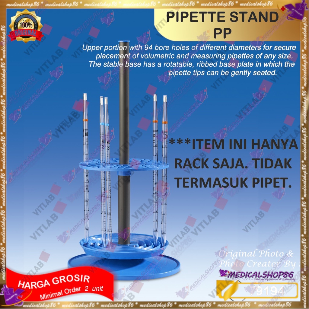 Jual PIPETTE STAND / PIPETTE RACK / Rak Pipet, PP. VITLAB | Shopee ...