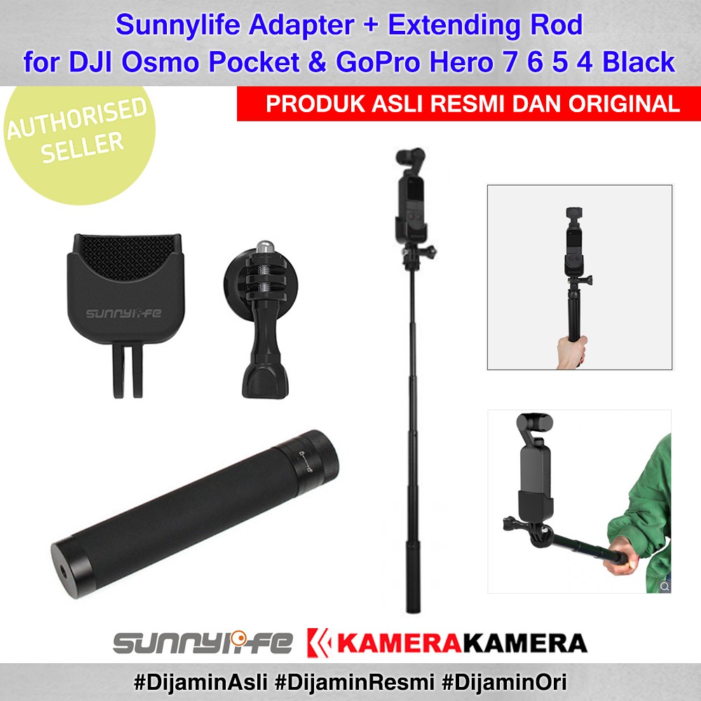Jual Sunnylife Extension Rod & Adapter for DJI Osmo Pocket & GoPro Hero ...