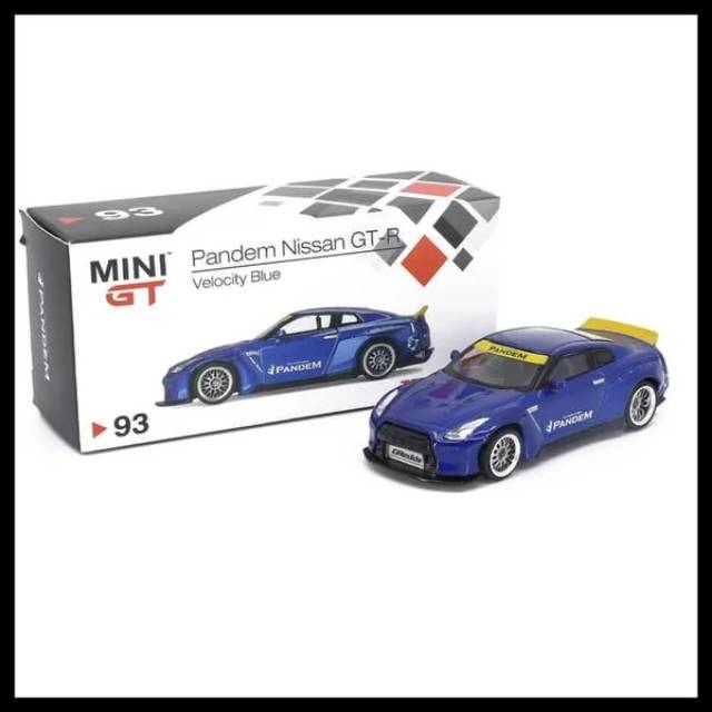 Jual MINI GT 93 PANDEM NISSAN GTR R35 DT VELOCITY BLUE Biru | Shopee ...