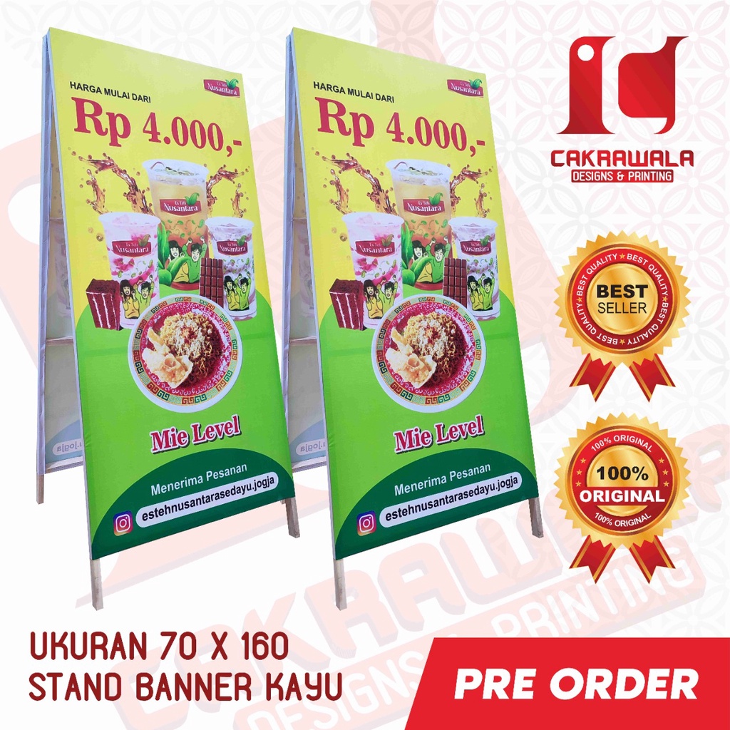 Jual STAND BANNER KAYU UKURAN 70 X 160 - - A BANNER - STANDING BANNER ...