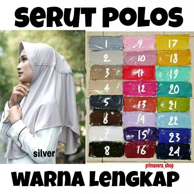 Jual Jilbab Hijab Instan Serut Jokowi Serut Polos Hijab Simpel Pet