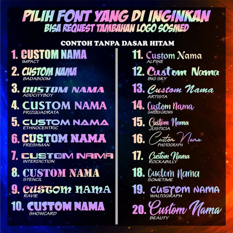 Jual Stiker Nama Cutom Hologram | Shopee Indonesia