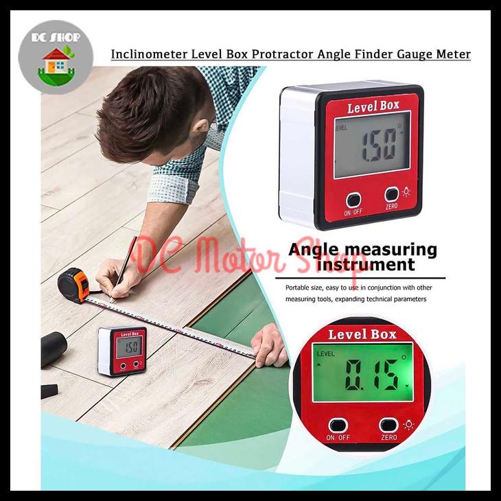Jual INCLINOMETER DIGITAL ALAT UKUR SUDUT KEMIRINGAN SLOPE LEVEL BOX ...