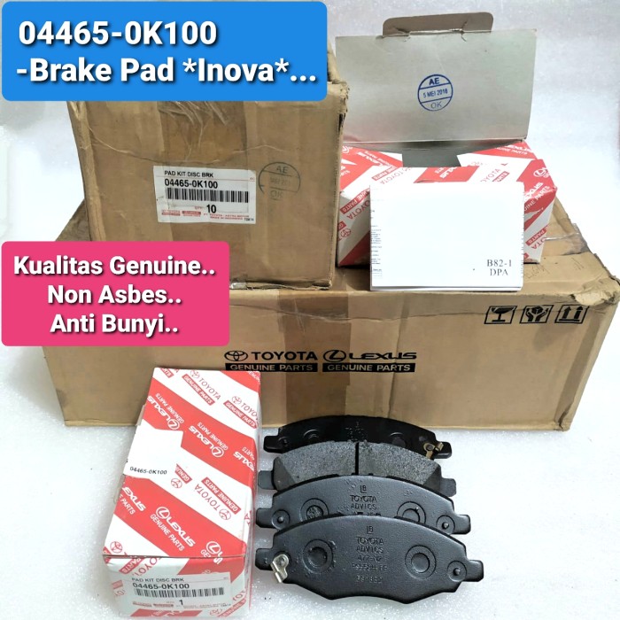 Jual Brake Pad Front Kampas Rem Depan Toyota Innova Asli 1 Set Kanan ...