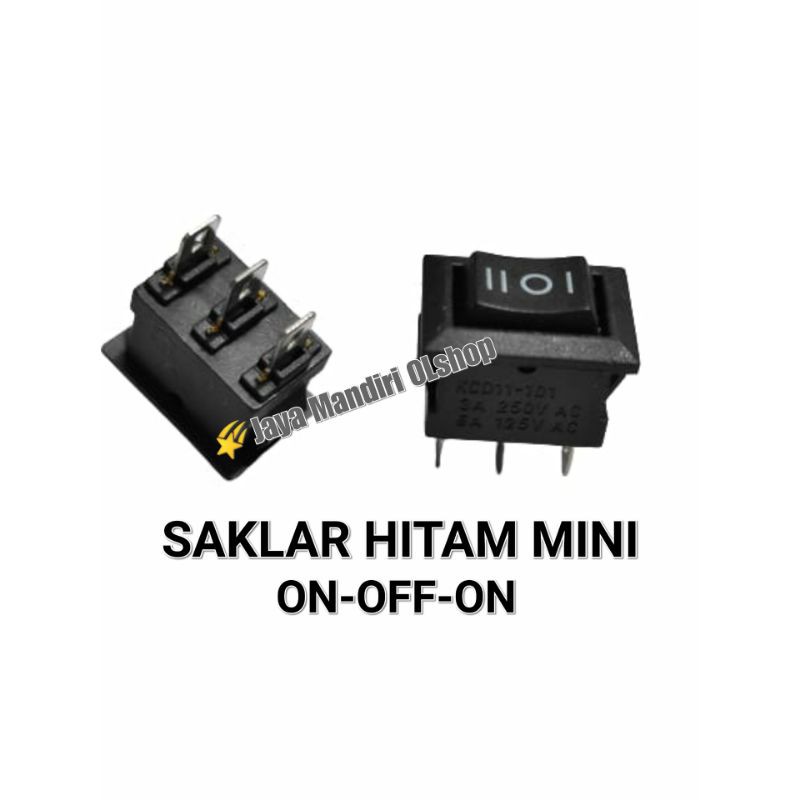 Jual SAKLAR HITAM MINI ON-OFF-ON 3PIN/ SWITCH HITAM MINI ON-OFF-ON 3 ...