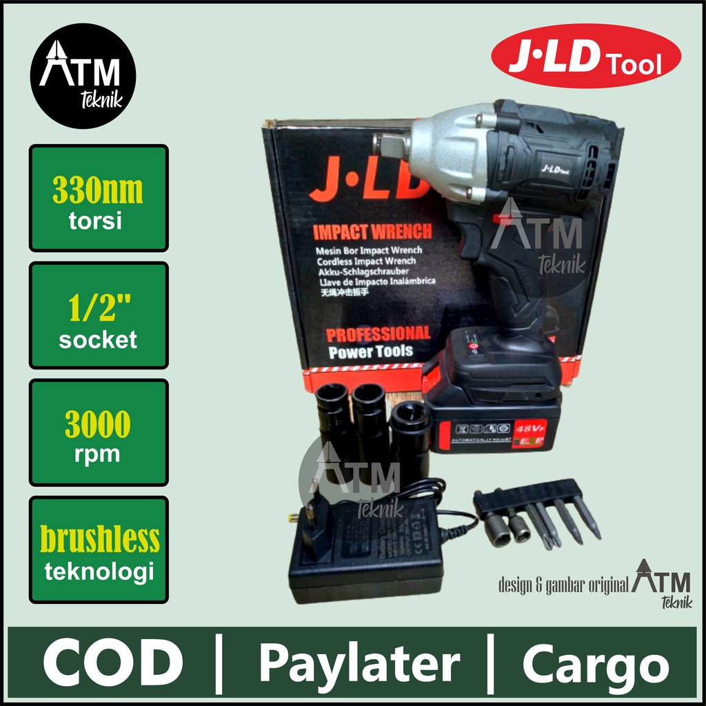 Jual Impact wrench cordless, pembuka baut, impact 48v, bor impact 1