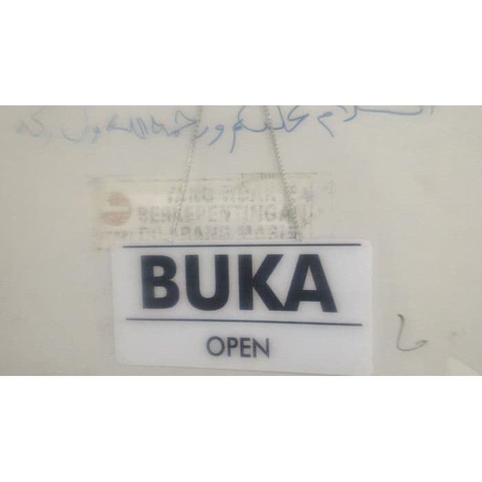 Jual Acrylic Signage Open Close / Papan Akrilik Timbul Buka Tutup Sign ...