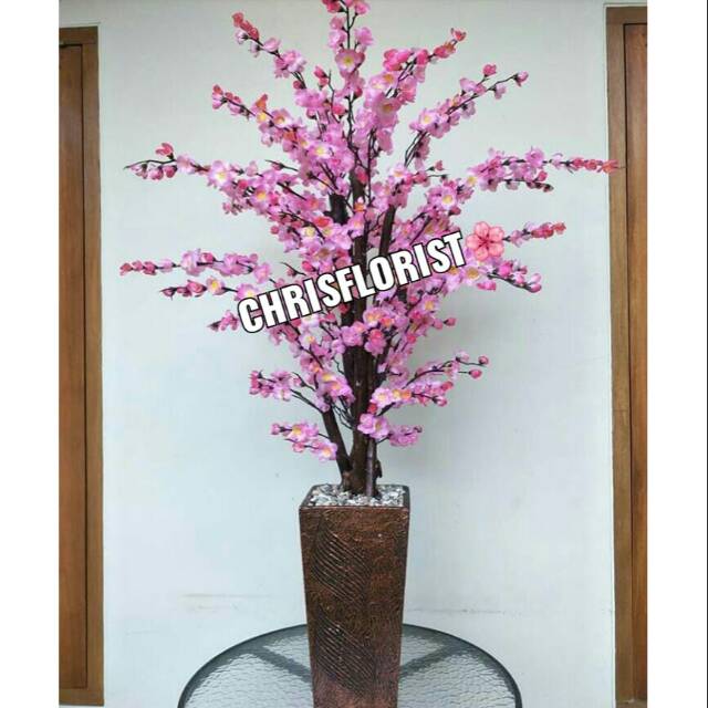 Jual Pohon Sakura Plastik Palsu Buatan Plastic Sintetis Dekorasi Hiasan