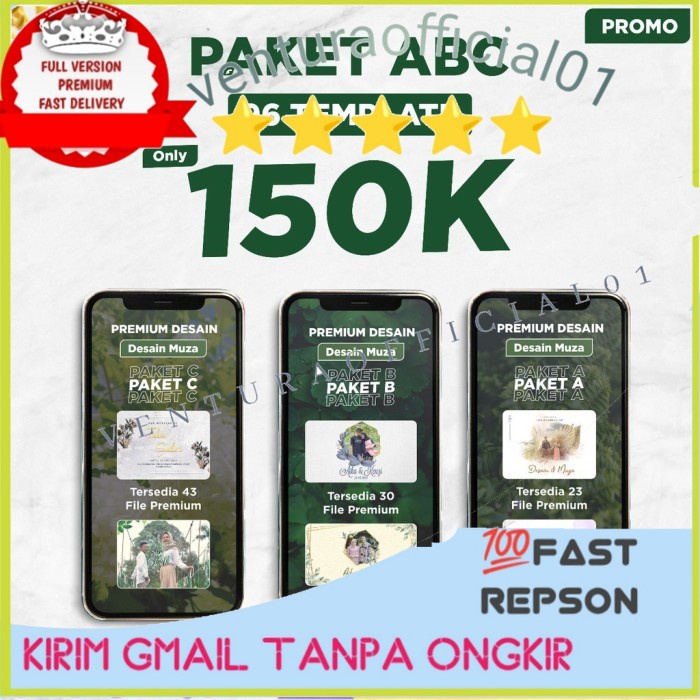 Jual Garansi PAKET ABC TEMPLATE UNDANGAN DIGITAL PREMIUM DESAIN - PPT ...