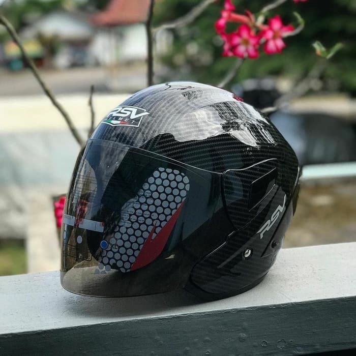 Jual Helm Halfface Rsv Windtail Carbon Glossy Shopee Indonesia