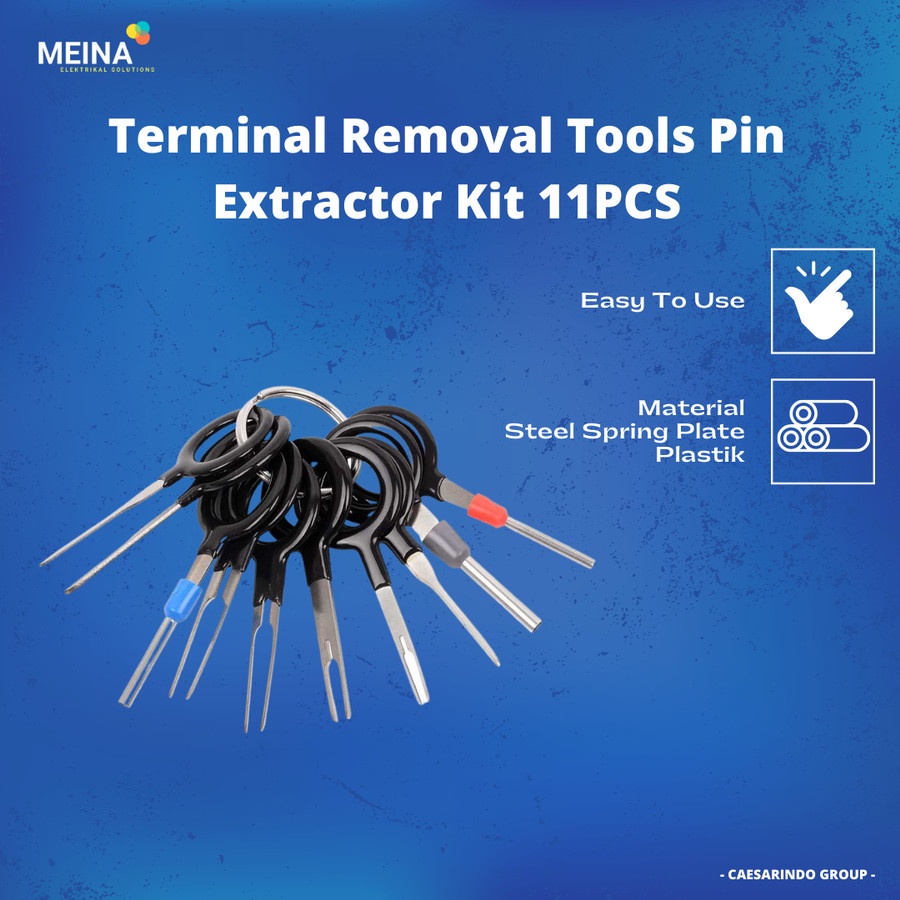 Jual PIN EXTRACTOR KIT TERMINAL REMOVAL TOOLS 11PCS KEYRING TOOL KIT