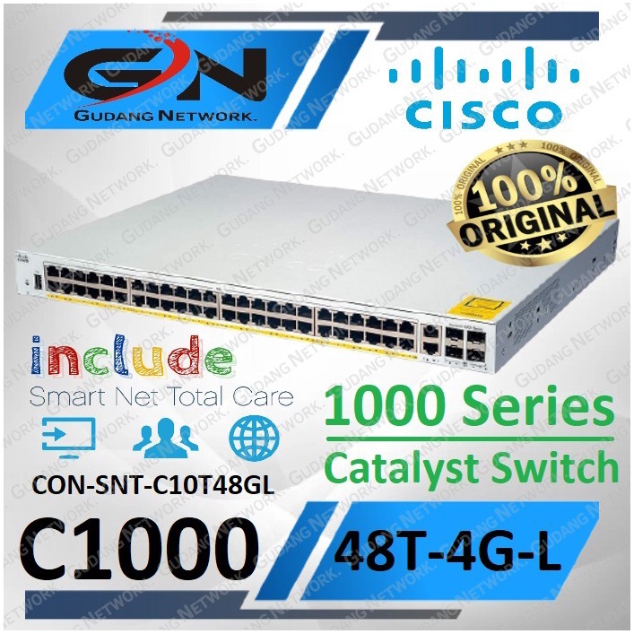 Jual Cisco Catalyst 1000 Series Switch C1000-48T-4G-L | Shopee Indonesia