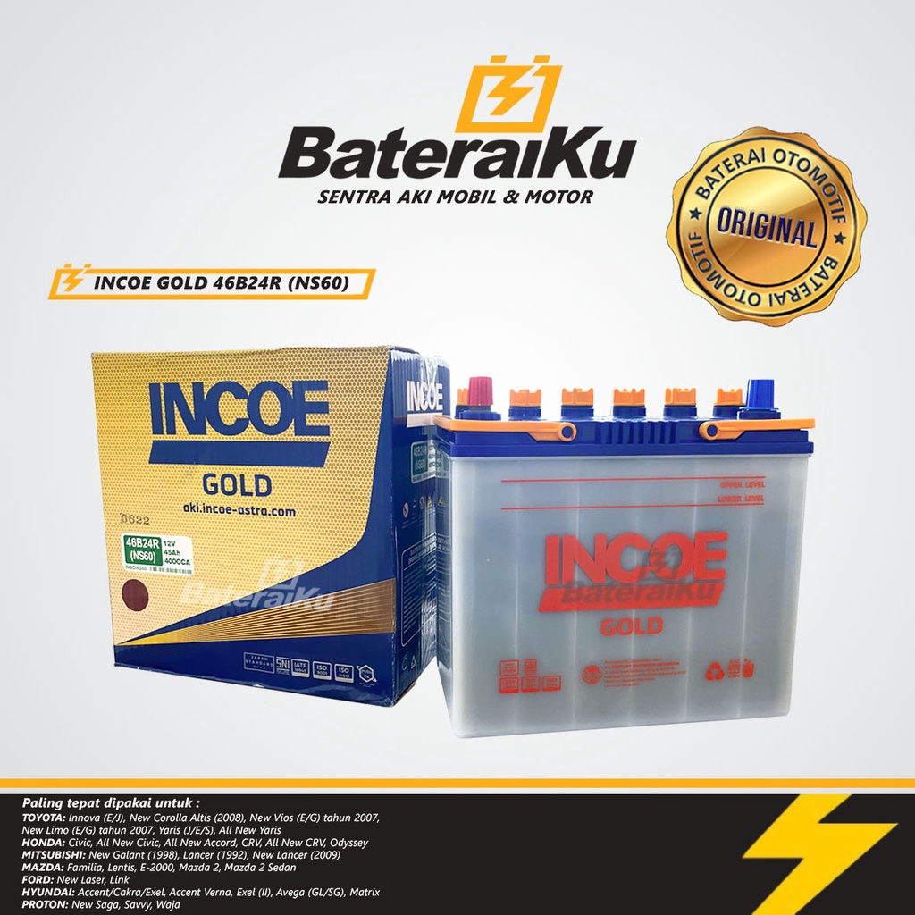 Jual Aki Incoe Gold NS60 Aki Basah Aki Mobil Avanza, Apv, Xenia, Terios